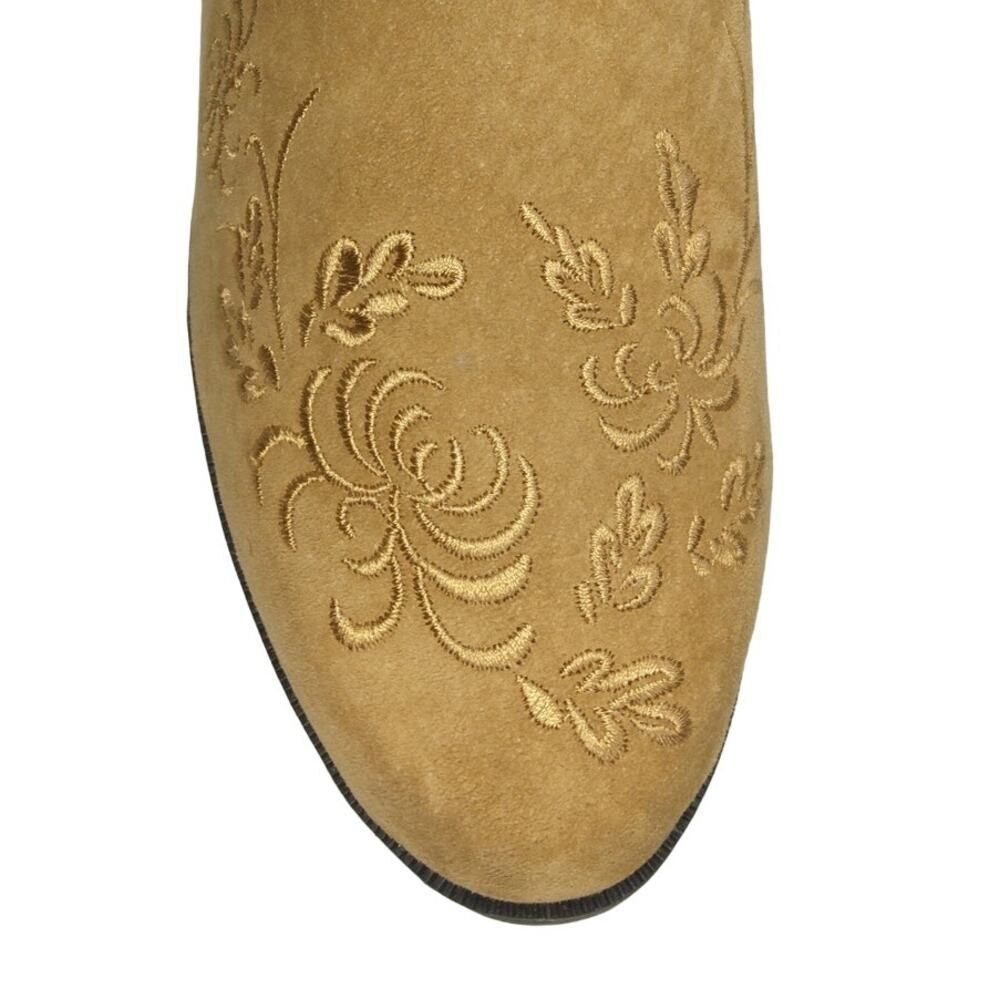 JACK SPRAT Womens Tan Embroidered Leather Boots New w/Tags - Size: 7M - Picture 2 of 6